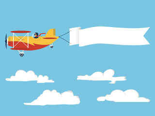 Airplane with poster © ambassador806