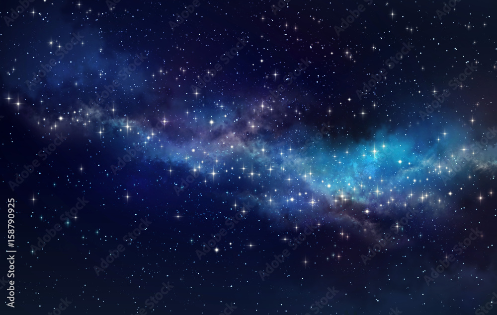 Wall mural star field in deep space