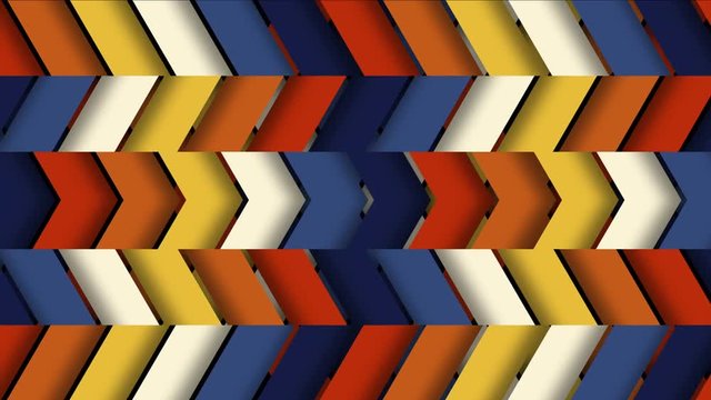 Layered Multi Colored Horizontal Chevron Tile Pattern Loop