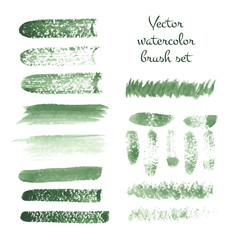 Set of watercolor brush vector strokes
