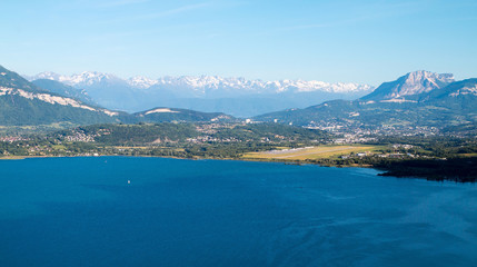 Lac du Bourget depuis le col du chat