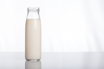 Milk on a white background