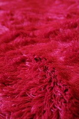 Warm red plaid with long fibers