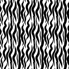 Zebra skin seamless pattern. African animals concept endless background, repeating texture. Vector illustration