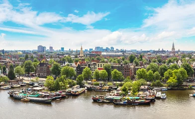 Rolgordijnen Panoramic view of Amsterdam © Sergii Figurnyi