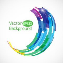 Colorful abstract vector background. Abstract technology 3d shape