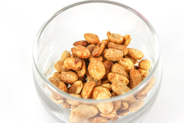Nuts in hot glaze