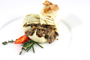 Pancakes with mushrooms