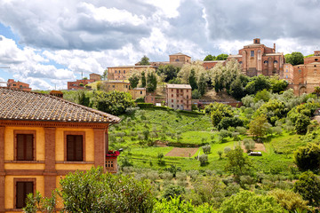 Fototapeta na wymiar Panoramic view of Siena, Italy