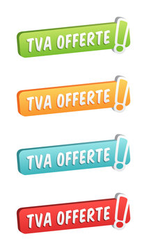 TVA offerte - bandeau &eacute;tiquette