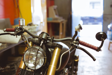 Handle bar of classic bike