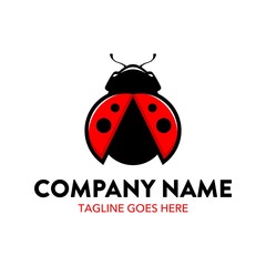 Naklejka premium Unique Ladybug Logo Template
