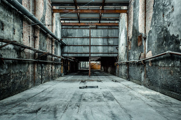 Fototapeta na wymiar abandoned industrial norway