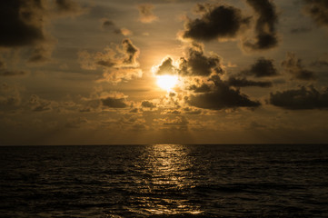 Cloudy sunset over the Andaman sea
