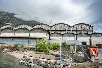 abandoned waterfront warehouse norway