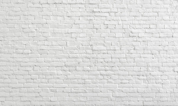 White old brick wall urban Background.