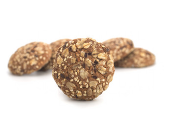 Oat Dietary Cookies On White Background
