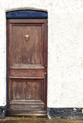 Old Brown Wooden Door Entrance