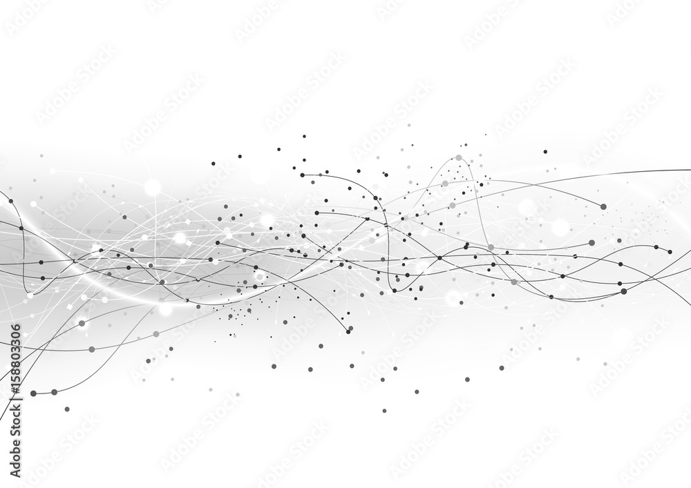 Poster vector background abstract technology communication data science