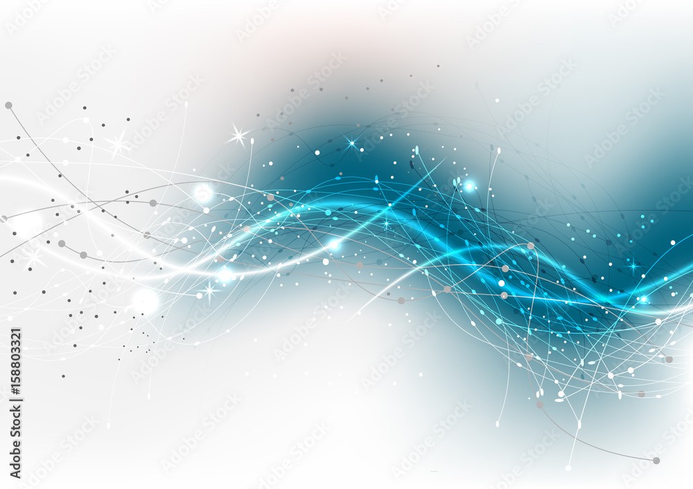 Poster vector background abstract technology communication data science