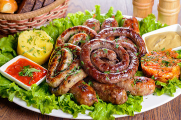 Assorted Bavarian sausages