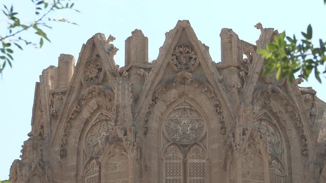 Close-up of roof of Lala Mustafa Pasha Mosque in Famagusta, Cyprus