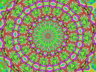 Green Kaleidoscope Mandala