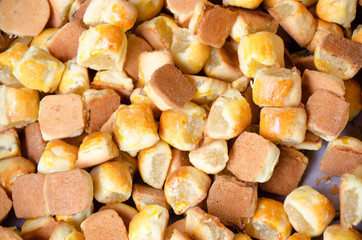 Delicious dessert on table