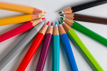 Fototapeta premium Colorful set of pencils missing one color
