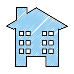 exterior building drawing icon vector illustration design