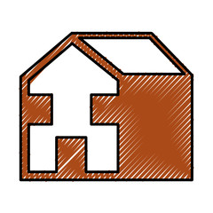 exterior house isolated icon vector illustration design