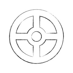 Obraz premium wheel car direction icon vector illustration design