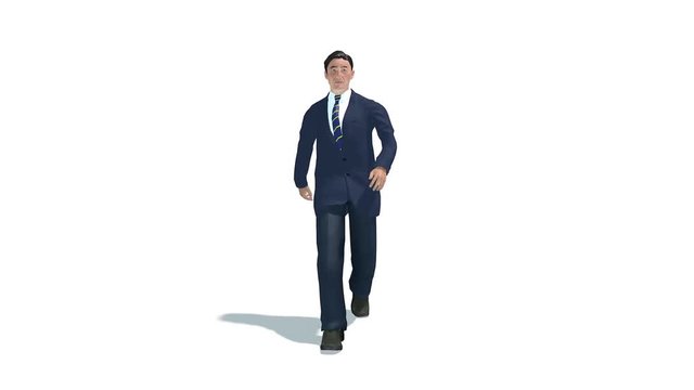Walking politician 3D animation