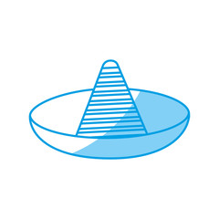 mexican hat icon over white background vector illustration