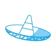 mexican hat icon over white background vector illustration