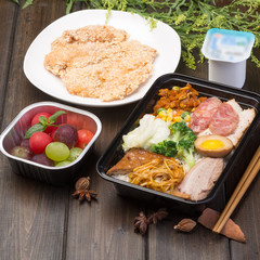 Chinese-style fast food lunch