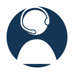 avatar with headset icon vector illustration design
