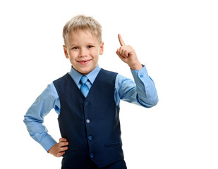 Schoolboy having an idea