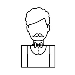 bellboy man icon over white background vector illustration