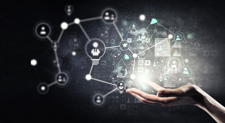 Wireless connection futuristic concept