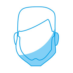 avatar Man face icon over white background vector illustration