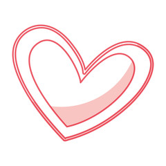 beautiful heart drawing icon vector illustration design