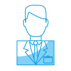 hotel receptionist man icon over white background vector illustration