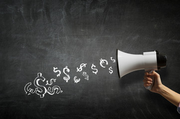 Make your announcement. Mixed media