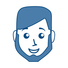 Obraz na płótnie Canvas cartoon Man face icon over white background vector illustration