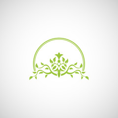 Abstract tree vector logo design template.