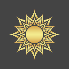 Abstract element for design. Gold star. Decoration.