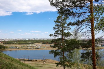 View of the city from the mountain. A