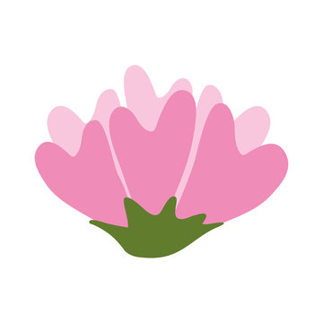 beautiful flower icon over white background colorful design vector illustration