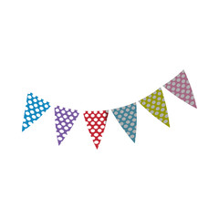 Fototapeta premium pennants decoration party icon vector illustration graphic design